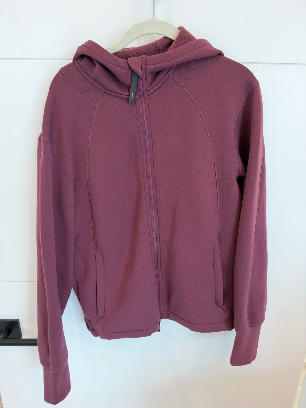Athleta Hooded scuba Zip Jacket - Mauve